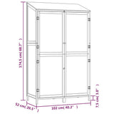 Capanno da Giardino Marrone 102x52x174,5cm Legno Massello Abete