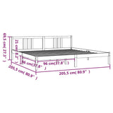 Giroletto senza Materaso Ambra in Legno Massello 200x200 cm