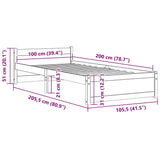 Giroletto in Legno Massello 100x200 cm