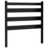 Testiera per Letto Nera 81x4x100 cm in Legno Massello di Pino