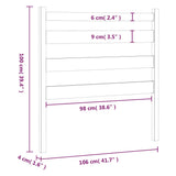 Testiera per Letto ambra 106x4x100 cm in Legno Massello di Pino