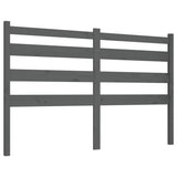 Testiera per Letto Grigia 126x4x100cm in Legno Massello di Pino