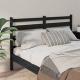 Testiera per Letto Nera 206x4x100 cm in Legno Massello di Pino