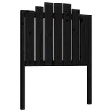 Testiera per Letto Nera 81x4x110 cm in Legno Massello di Pino