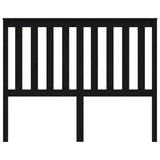 Testiera per Letto Nera 126x6x101 cm in Legno Massello di Pino