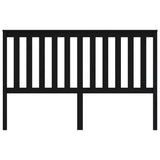 Testiera per Letto Nera 166x6x101 cm in Legno Massello di Pino
