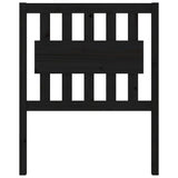 Testiera per Letto Nera 80,5x4x100 cm in Legno Massello di Pino