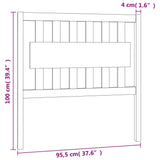 Testiera per Letto ambra 95,5x4x100cm in Legno Massello di Pino