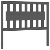 Testiera per Letto Grigia 105,5x4x100 cm Legno Massello di Pino