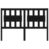 Testiera per Letto Nera 145,5x4x100cm in Legno Massello di Pino