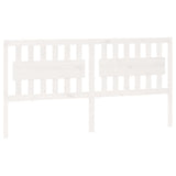 Testiera per Letto Bianca 185,5x4x100 cm Legno Massello di Pino
