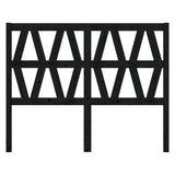 Testiera per Letto Nera 166x4x100 cm in Legno Massello di Pino