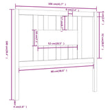 Testiera per Letto ambra 106x4x100 cm in Legno Massello di Pino