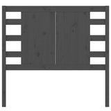 Testiera per Letto Grigia 81x4x100 cm in Legno Massello di Pino