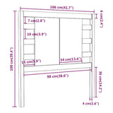 Testiera per Letto ambra 106x4x100 cm in Legno Massello di Pino