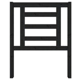Testiera per Letto Nera 81x4x100 cm in Legno Massello di Pino