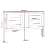 Testiera per Letto 156x4x100 cm in Legno Massello di Pino