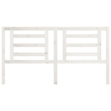 Testiera per Letto Bianca 186x4x100cm in Legno Massello di Pino