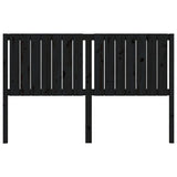 Testiera per Letto Nera 165,5x4x100cm in Legno Massello di Pino