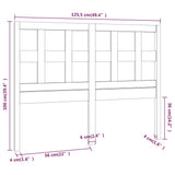 Testiera per Letto ambra 125,5x4x100 cm Legno Massello di Pino