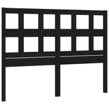Testiera per Letto Nera 185,5x4x100cm in Legno Massello di Pino