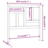 Testiera per Letto ambra 80,5x4x100cm in Legno Massello di Pino
