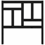 Testiera per Letto Nera 95,5x4x100 cm in Legno Massello di Pino