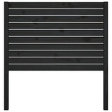 Testiera per Letto Nera 81x4x100 cm in Legno Massello di Pino