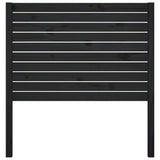 Testiera per Letto Nera 96x4x100 cm in Legno Massello di Pino