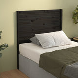 Testiera per Letto Nera 96x4x100 cm in Legno Massello di Pino