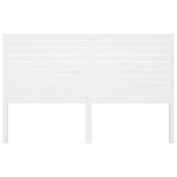 Testiera per Letto Bianca 126x4x100cm in Legno Massello di Pino