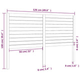 Testiera per Letto Bianca 126x4x100cm in Legno Massello di Pino