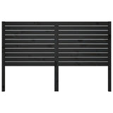 Testiera per Letto Nera 141x4x100 cm in Legno Massello di Pino