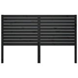 Testiera per Letto Nera 166x4x100 cm in Legno Massello di Pino
