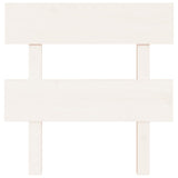 Testiera per Letto Bianca 93,5x3x81cm in Legno Massello di Pino