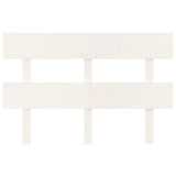 Testiera per Letto Bianca 124x3x81 cm in Legno Massello di Pino