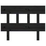 Testiera per Letto Nera 78,5x3x81 cm Legno Massello di Pino