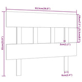 Testiera per Letto ambra 93,5x3x81 cm in Legno Massello di Pino