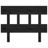 Testiera per Letto Nera 103,5x3x81 cm Legno Massello di Pino