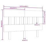 Testiera per Letto ambra 123,5x3x81cm in Legno Massello di Pino