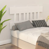 Testiera per Letto Bianca 143,5x3x81 cm Legno Massello di Pino