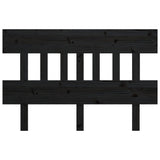 Testiera per Letto Nera 163,5x3x81 cm in Legno Massello di Pino