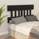 Testiera per Letto Nera 163,5x3x81 cm in Legno Massello di Pino