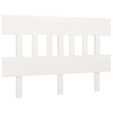 Testiera per Letto Bianca 203,5x3x81 cm Legno Massello di Pino