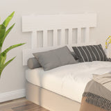 Testiera per Letto Bianca 203,5x3x81 cm Legno Massello di Pino