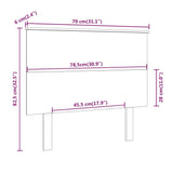 Testiera per Letto ambra 79x6x82,5 cm in Legno Massello di Pino