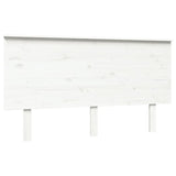 Testiera per Letto Bianca 144x6x82,5cm Legno Massello di Pino