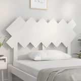 Testiera per Letto Bianca 122,5x3x80,5cm Legno Massello di Pino