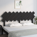 Testiera per Letto Nera 178x3x80,5 cm in Legno Massello di Pino