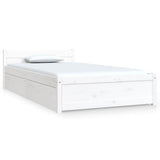 Giroletto Bianco con Cassetti 90x190 cm Single
